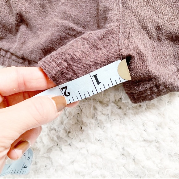 Zeanana Outfitters Brown Linen Drawstring Shorts - Picture 5 of 7